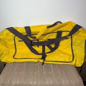 DIMAYAR Yellow and Gray Unisex Duffel Travel Bag